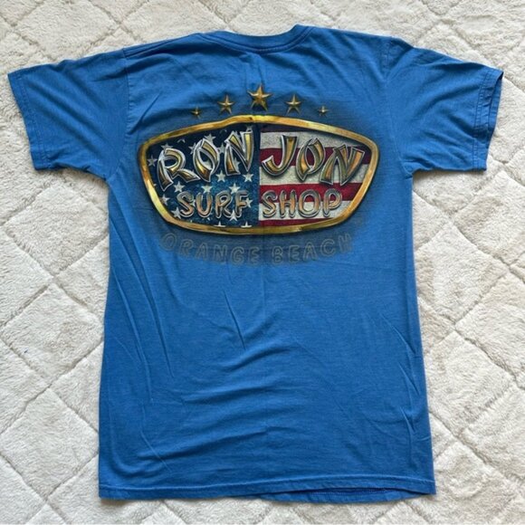 Ron Jon Surf Shop | Patriotic Short Sleeve Graphic Logo Tee Shirt | Size Small - Picture 4 of 10